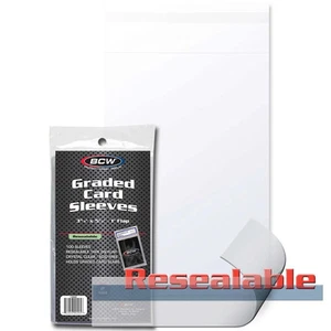 BCW Resealable Graded Card Sleeves - Picture 1 of 3