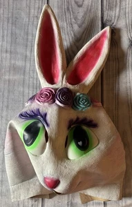 Adult Colorful Rabbit Costume Mask New - Picture 1 of 2