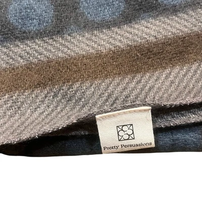 Bufanda de cachemira Pretty Persuasions larga marrón suave acogedora Foto 1 de 4