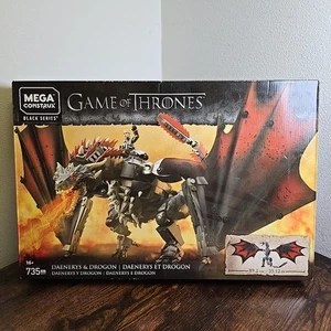 NEW Mega Construx Game of Thrones Daenerys and Drogon DRAGON Set Sealed - Picture 1 of 6