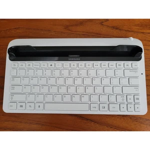 Auténtico teclado inalámbrico Samsung ECR-K14AWE base tableta blanca excelente #OA - Imagen 1 de 4