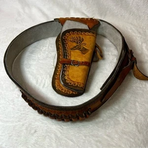George Hall Vintage Fast Draw Holster Western Leder Quickdraw Cowboy Munition Gürtel - Bild 1 von 6