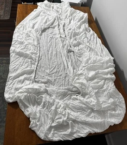 west elm 60 x 80” fitted sheet 100% Tencel Queen White - Picture 1 of 6