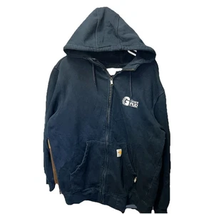 Carhartt FR Flame Resistant NFPA 2112 CAT3 Hoodie XL Navy Zip Up Jacket Logo - Picture 1 of 10