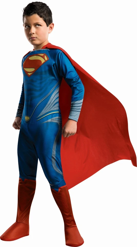 Disfraz de Superman Halloween Superhéroe Capa Super Man Niño Niños L Grande NUEVO Foto 1 de 1