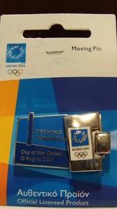 PIN DE MOVIMIENTO OLÍMPICO DE CEREMONIA DE APERTURA ANTORCHA ATENAS 2004 - Imagen 1 de 2