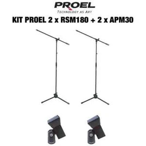 PROEL RSM180 + APM30 pacchetto risparmio COPPIA aste per microfono + 2 supporti - Imagen 1 de 6