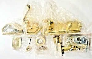 Emtek 7090 Rope Single Cylinder RH Rope Lever Set US3 1380564 Polished Brass NOS - Picture 1 of 10