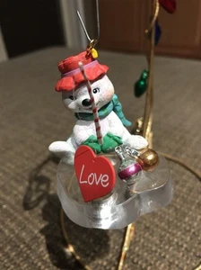 CARLTON CHRISTMAS ORNAMENT: CHRISTMAS CATCH! POLAR BEAR ICE FISHING NEW IN BOX - Picture 1 of 6