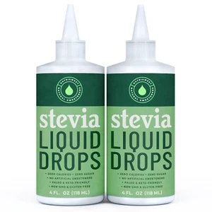 Nastrisweet Liquid Stevia Drops 4 fl oz 2pack, Plant-Based Keto Sugar Substitute - Picture 1 of 12