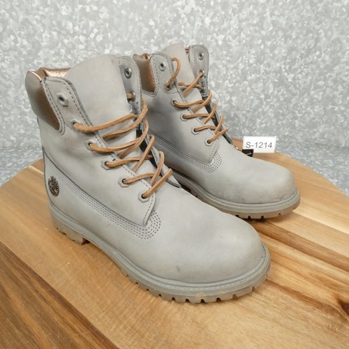 Stivali Timberland donna 8 5 m grigi nabuk rame pelle 200 grammi impermeabili