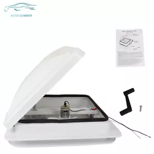 14" × 14" RV Roof Vent Fan Kit For Camper Trailer Universal Lid Interior Garnish - Picture 1 of 16