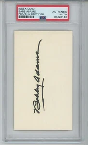 Babe Adams Signed Autographed Index Card 3x5 Cut PSA/DNA Pirates WS Champ - Picture 1 of 2