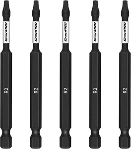 Square #2 Impact Tough Screwdriving Power Bits R2-3.5In*5Pcs,Square Drill Bit  - Picture 1 of 12