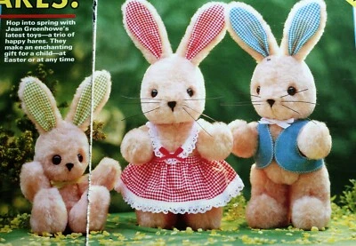 Jean Greenhowe Mr & Mrs Hare & Baby Hare Sewing Patterns Mad About March Hares - Image 1 of 3