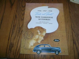 1946 1947 1948 Ford Sales Brochure - With Fashionwise Accessories - Picture 1 of 8