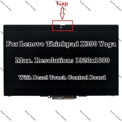 13.3" For Lenovo Thinkpad X390 Yoga 20NN FHD LCD Display Touch Screen Assembly - Image 1 of 4