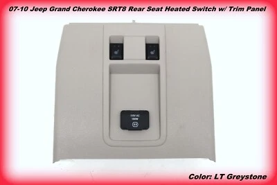 07-10 Jeep Grand Cherokee SRT8 OEM Interruptor de asiento trasero térmico con panel de ajuste de consola Foto 1 de 4