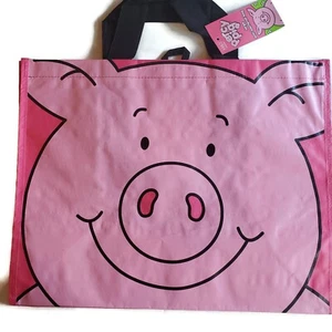 Marks Spencer Percy Pig Tote Bag Pink Piglet Smile London M&S Food UK New - Picture 1 of 6