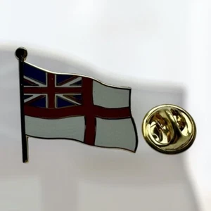 Royal Navy White Ensign pin badge - British Navy enamel badge brand new in bag - Picture 1 of 2