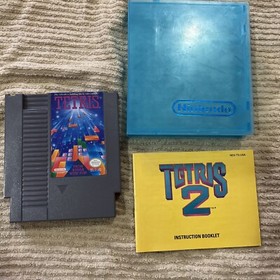 Tetris NES Nintendo Classic Original Puzzle Game With Nintendo Box Case Blue