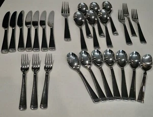 Lot of 27 pcs. Robert Welch Stainless DIAMOND MIRROR Flatware - Picture 1 of 10