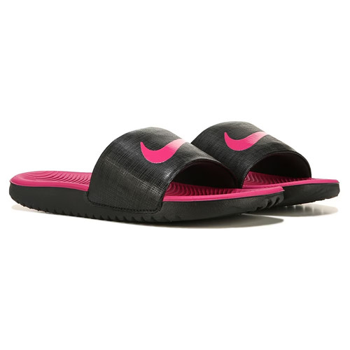NikeLittle Girls Kawa SE Slide Sandals SIZE 13c Black & Pink 