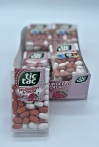 12 Tic Tac Erdbeere und Sahne Minzen für unterwegs Erfrischung 1 Oz. - Bild 1 von 3