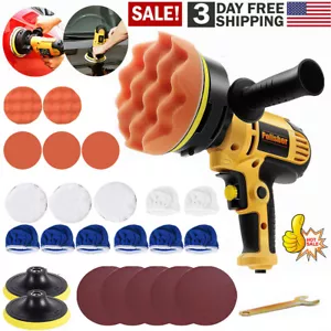 Kit de máquina pulidora de pulido de automóvil rotativa mini pulidora de automóvil lijadora amortiguadora almohadillas de 5 - Imagen 1 de 12