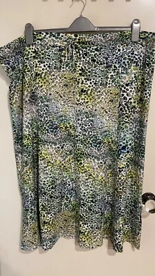Barbara Lebek Light Green Jersey Midi Length Skirt Size 24 - Image 1 of 4