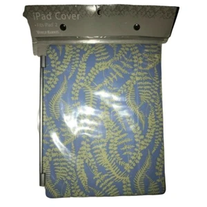 Cost Plus World Market Ipad Cover Blue Yellow Magnetic Floral Fits 9.45 x 7.67 - Picture 1 of 3