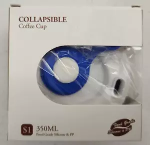 Foldable Collapsible Coffee Tea Cup For Travel Mug 350ml Reuseable - Picture 1 of 5