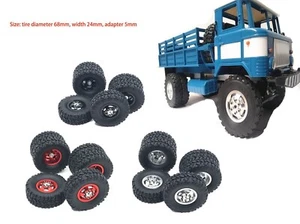 Dual Wheel Hub Tires For WPL C14 C24 C34 C44 B14 B16 B24 B36 HengLong FeiYu JJRC - Bild 1 von 10