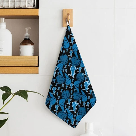 2pcs Detroit Lions Hand Towel Soft Towel Kitchen Towel Print Towels 11.8" Cover