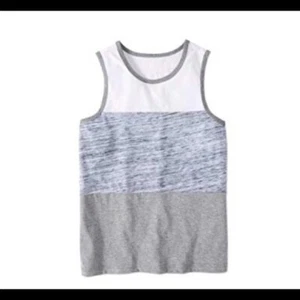 Wonder Nation Boys Pieced Tank Top Medium (8) White Navy Gray NEW - Picture 1 of 1