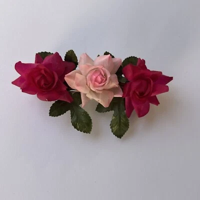RARO - Vintage Rosa y Magenta - Accesorios de pasador de pelo para mujer/niña Foto 1 de 3