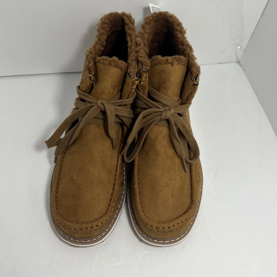 Baby Gap Niños Botas Marrón Imitación Gamuza Zapatos Talla 4 Foto 1 de 4