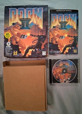 DOOM II (PC, 1994) Big Box Edition Cd, Insert, Manual id Software CD-ROM  - Image 1 of 4