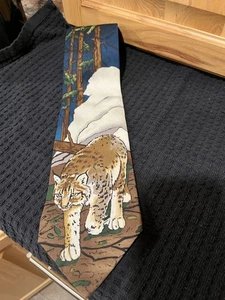 LYNX HERREN KRAWATTE WWF UNBENUTZT MAKELLOSES Design #135 - Bild 1 von 1