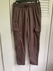 Abercrombie Kids Cargo Jogger Pants Brown Size 13/14 Boys Fleece Lined - Picture 1 of 6