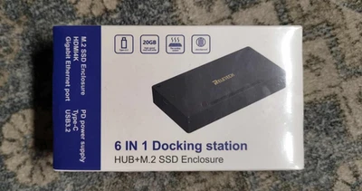 6 in 1 docking station hub m.2 SSD enclosure - Image 1 of 3