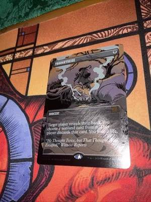 Thoughtseize Outlaws of Thunder Junction: Breaking News Textured Foil - Image 1 of 2