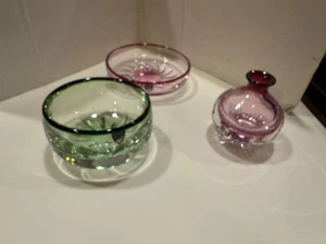 Orrefors Kristall 2 Schmuckschalen 1 DIFFUSOR signiert KONVOLUT 3 STÜCK - Bild 1 von 8