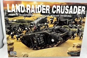 NISB Warhammer 40k Land Raider Crusader Space Marine Tank 2000 Metal Citadel VTG - Picture 1 of 9