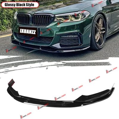 Lábio divisor frontal preto brilhante para BMW G30 G31 M Sport 520 530 540 2017-2020 - Imagem 1 de 4