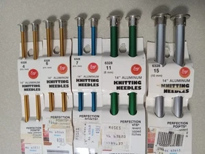 Vintage BOYE Length 14” Aluminum Knitting Needles Lot Set Of Five New - Picture 1 of 6