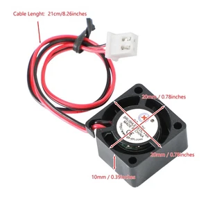 4x Brushless Refroidissement Ordinateur Fan 12V 0.05A 2010 20x20x10mm 2 Pin - Afbeelding 1 van 12