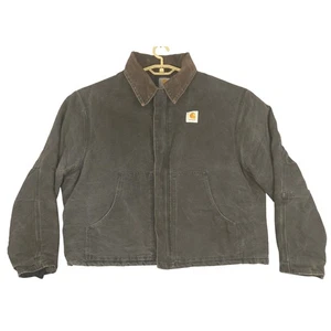 Vintage Carhartt Mens Arctic Quilted Lined Jacket Size 54 Made in USA J02 BLK - Picture 1 of 8