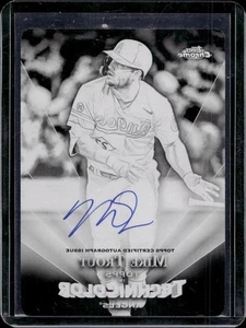 2023 Topps Chrome Mike Trout Technicolor Black Plate Auto 1/1 Angels TTA-MT - Picture 1 of 2