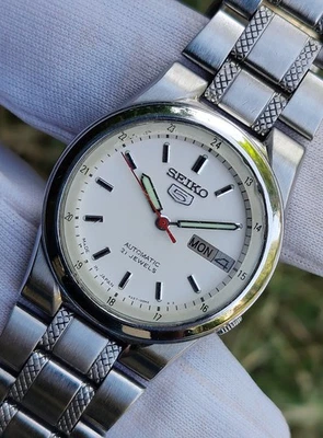 Reloj de mujer vintage Seiko 5 automático 4227-00D0 Railway Time ''esfera blanca'' N Foto 1 de 4